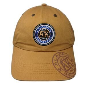Alaska Shirt Company Baseball Cap Brown One Size AK Great Land Logo Graphic Hat